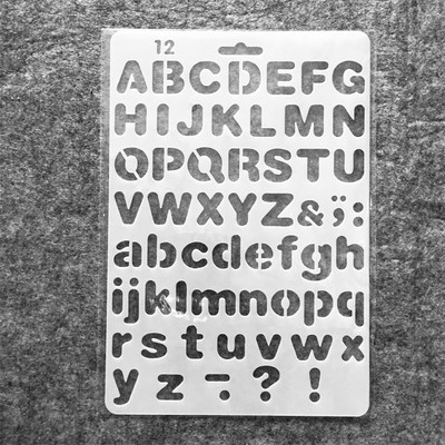 27 cm nova slova abecede 4 DIY rukotvorine šablone za nanošenje slojeva Slikanje, spomenari, utiskivanje, album, papirnati predložak kartice