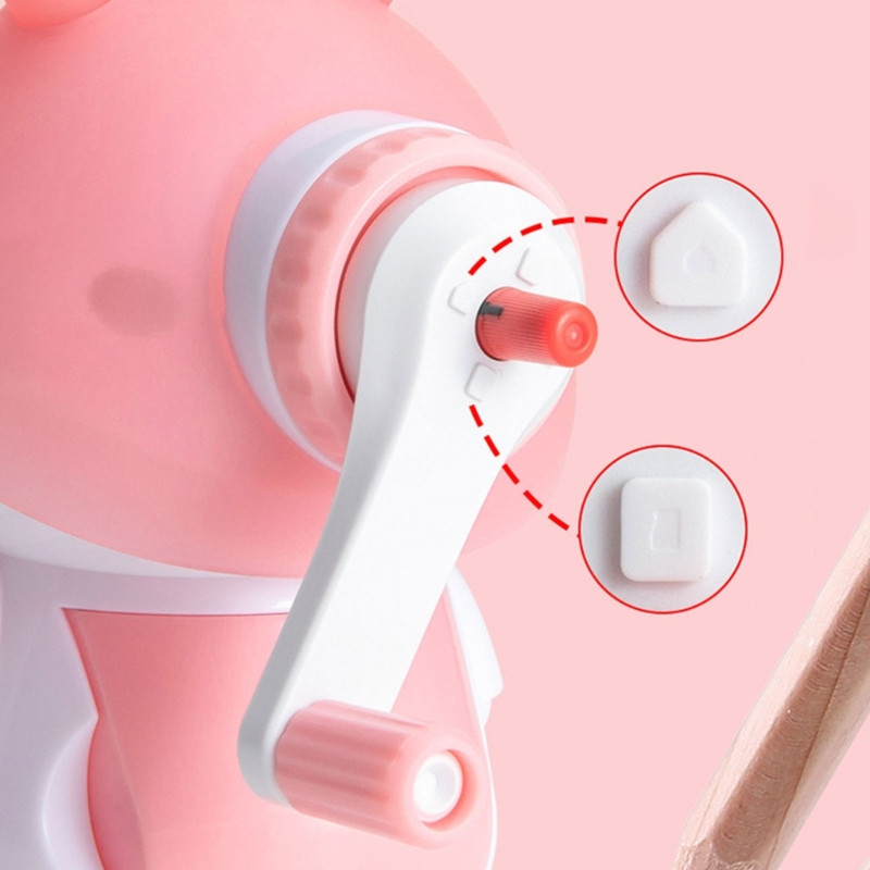 C1FB animacinių filmų triušio pieštukų drožtukas rankomis drebantis pieštukų drožtukas mokiniams