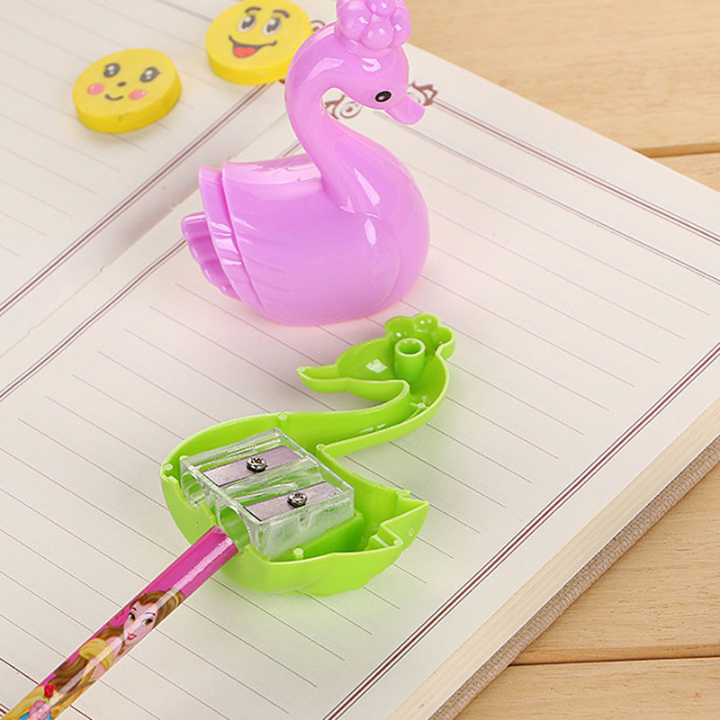 1kom Creative Little Swan šiljilo za olovke Simpatičan crtani student šiljilo za olovke Uči uredsko šiljilo za olovke