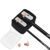 1 kom. Šiljilo za olovke s dvostrukom rupom Šiljilo za ruževe Heksagonalna olovka za obrve Šiljilo za usne Ručno školsko višenamjensko