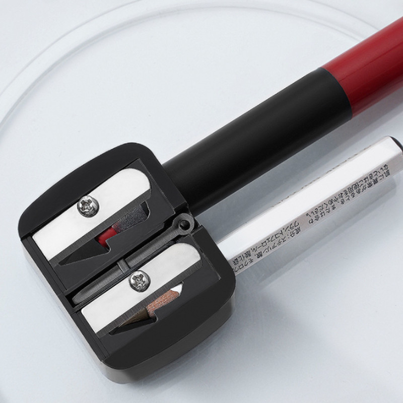 1 kom. Šiljilo za olovke s dvostrukom rupom Šiljilo za ruževe Heksagonalna olovka za obrve Šiljilo za usne Ručno školsko višenamjensko