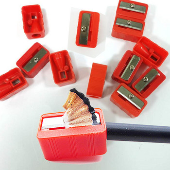 Πλαστικό Μίνι Κόκκινο Ακονιστήρι Μονής Τρύπας Φοιτητικά Γραφικά Προμήθειες Ορθογώνιο μαχαίρι κοπής Μικρό χειροκίνητο ακονιστήρι για μολύβι