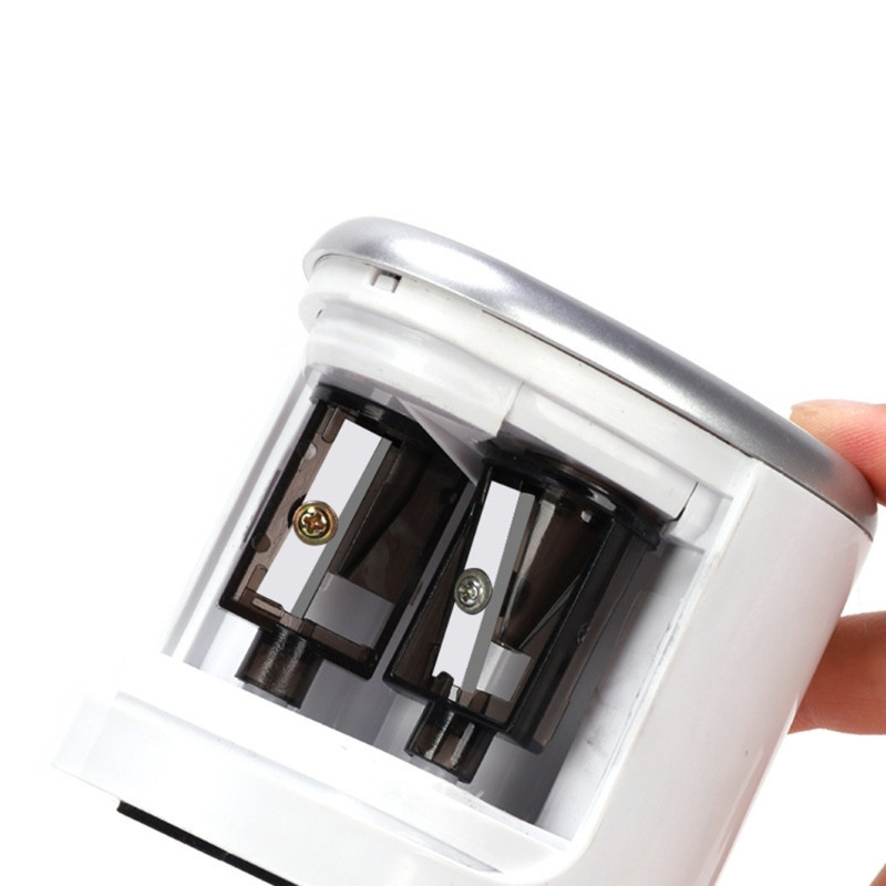 2 komada električnog šiljila za olovke Oštrica za automatsko šiljilo za olovke Kućni ured Školski pribor Plastični materijal Y9RF