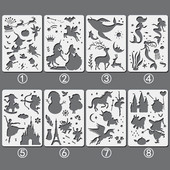 A4 29 * 21cm álom állat barkács sablon falfestmény scrapbook színező fotóalbum dekoratív papír kártya sablon falra