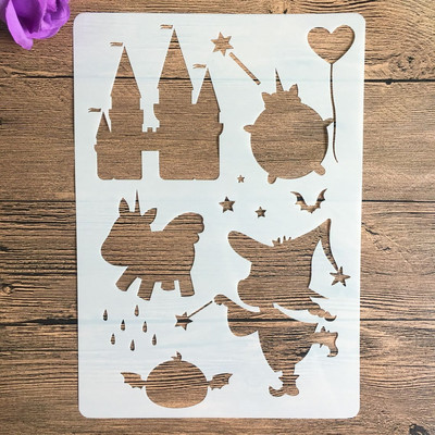 A4 29 * 21cm álom állat barkács sablon falfestmény scrapbook színező fotóalbum dekoratív papír kártya sablon falra