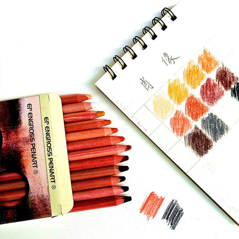 12 buc/set de creioane colorate creative, creioane profesionale din lemn moale pastel, pentru studenți, articole de papetărie, pixuri de desen, rechizite de artă școlară