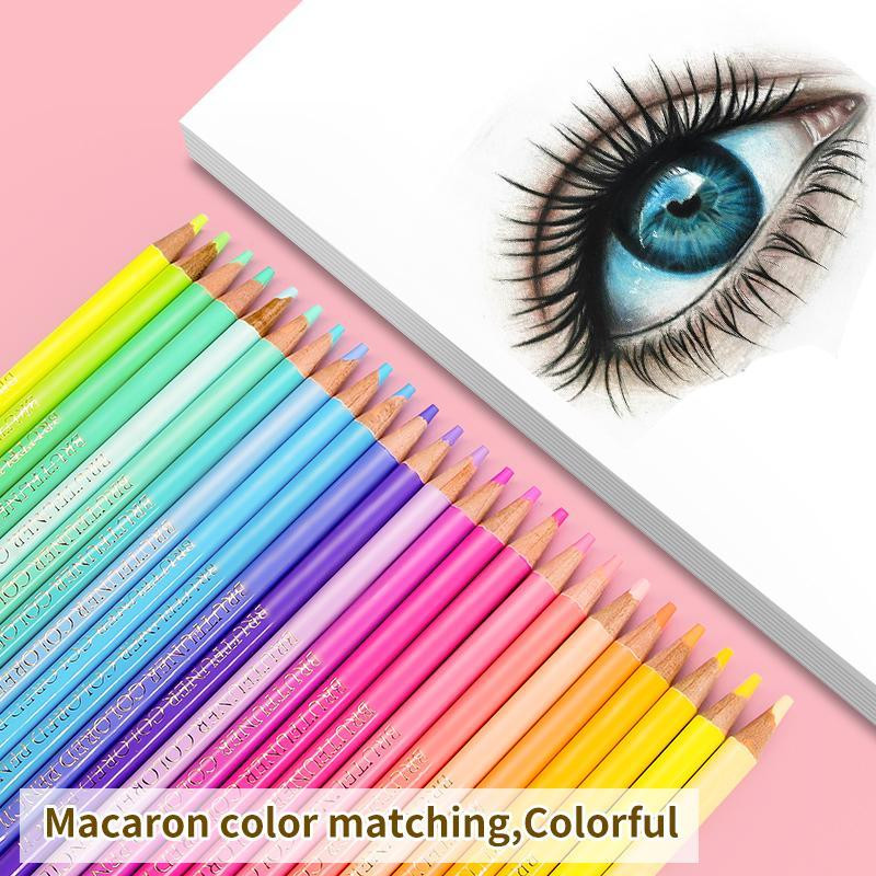 Brutfuner 12/24 de culori Macaron Creioane colorate Creioane profesionale pentru desen pastel Creioane colorate Rechizite de artă pentru artist