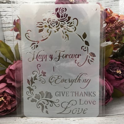 1Τμ 26*17cm Flower Leaves Line DIY Layering Stencils Wall Painting Scrapbook Coloring ανάγλυφο άλμπουμ Πρότυπο διακοσμητικής κάρτας