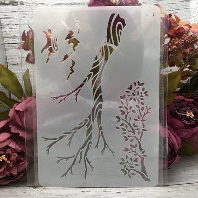 1Τμ 26*17cm Flower Leaves Line DIY Layering Stencils Wall Painting Scrapbook Coloring ανάγλυφο άλμπουμ Πρότυπο διακοσμητικής κάρτας