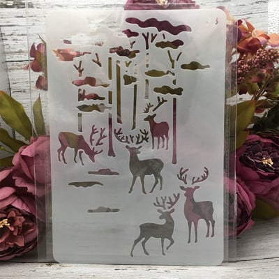 1Τμ 26*17cm Flower Leaves Line DIY Layering Stencils Wall Painting Scrapbook Coloring ανάγλυφο άλμπουμ Πρότυπο διακοσμητικής κάρτας