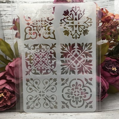 1Τμ 26*17cm Flower Leaves Line DIY Layering Stencils Wall Painting Scrapbook Coloring ανάγλυφο άλμπουμ Πρότυπο διακοσμητικής κάρτας