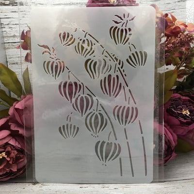1Τμ 26*17cm Flower Leaves Line DIY Layering Stencils Wall Painting Scrapbook Coloring ανάγλυφο άλμπουμ Πρότυπο διακοσμητικής κάρτας