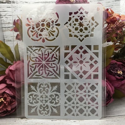 1Τμ 26*17cm Flower Leaves Line DIY Layering Stencils Wall Painting Scrapbook Coloring ανάγλυφο άλμπουμ Πρότυπο διακοσμητικής κάρτας