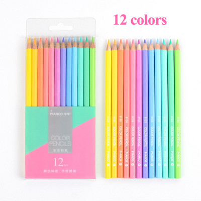 Marco 12/24 de creioane de culori Creion de pictură Creion de culoare non-toxic pentru școlari Seria 9100 Macaron