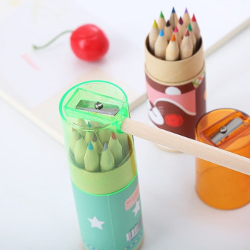 Kawaii 12 цветен концентричен молив с дъга Комплект цветни моливи Училищни пособия за рисуване на графити Рисуване
