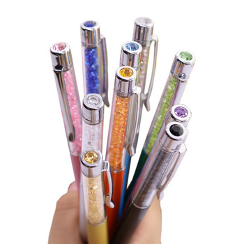 Όμορφα κρυστάλλινα στυλό στυλό μόδας Δημιουργικό στυλό αφής για γραφή γραφικής ύλης Προσαρμοσμένο λογότυπο γραφείου και σχολείου