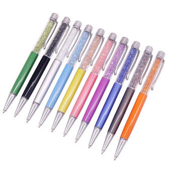 Красива химикалка с кристална модна креативна писалка с писалка за писане, канцеларски материали, персонализирано лого, подарък за офис и училище