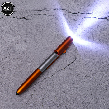 Στυλό 4 σε 1 με φως LED Πολυλειτουργικό πτυσσόμενο στυλό αφής χωρητικό στυλό για Tablet Θήκη κινητού τηλεφώνου ΝΕΟ