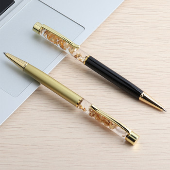 Genkky Pen Crystal Gold Platinum Химикалки за училище Офис Подарък Канцеларски материали Промоционални Творческите химикалки