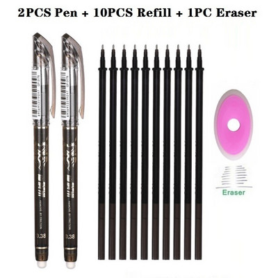 Kustutatav pliiats, pestav käepide, reklaam, must sinine tindiga geelpliiats Rollerball pastapliiatsid Kooli kontoritarvete tarvikud 040280