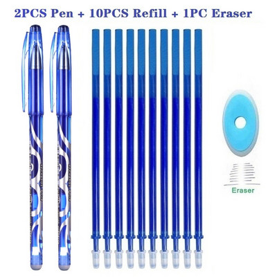 Kustutatav pliiats, pestav käepide, reklaam, must sinine tindiga geelpliiats Rollerball pastapliiatsid Kooli kontoritarvete tarvikud 040280