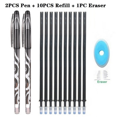 Kustutatav pliiats, pestav käepide, reklaam, must sinine tindiga geelpliiats Rollerball pastapliiatsid Kooli kontoritarvete tarvikud 040280