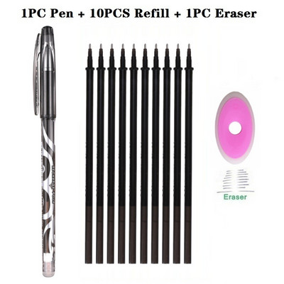 Kustutatav pliiats, pestav käepide, reklaam, must sinine tindiga geelpliiats Rollerball pastapliiatsid Kooli kontoritarvete tarvikud 040280