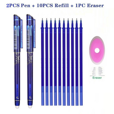 Kustutatav pliiats, pestav käepide, reklaam, must sinine tindiga geelpliiats Rollerball pastapliiatsid Kooli kontoritarvete tarvikud 040280