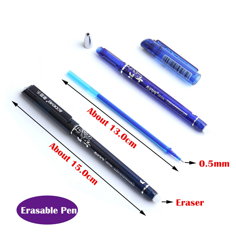 Kustutatav pliiats, pestav käepide, reklaam, must sinine tindiga geelpliiats Rollerball pastapliiatsid Kooli kontoritarvete tarvikud 040280