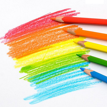12 цветен акварелен молив КВАДРАТНА Форма Мек водоразтворим комплект цветни моливи за рисуване с писалка с четка за боя Ученически артикули