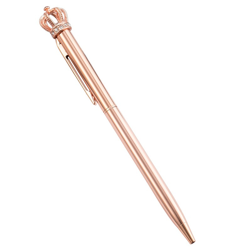 1 buc Cristal Coroană Metal Strălucitor Pix Interesant Pix Kawaii Papetarie școlară Rechizite de birou pentru școală