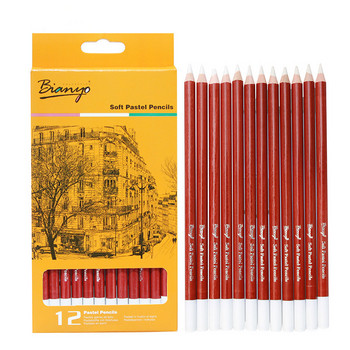 Бели въглеродни моливи за рисуване 12 бр./кутия за студенти по изкуства бели художествени въглеродни моливи рисуване скициране скициране моливи