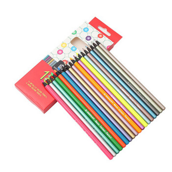 12/18 цвята метален молив цветен молив за рисуване скициране молив рисуване цветни моливи художествени принадлежности