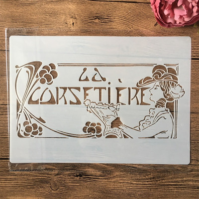 4 ks A4 29cm mýtická bohyňa kvet vrstvené šablóny na maľovanie na stenu scrapbooking vyfarbovanie reliéfny album dekoratívna šablóna