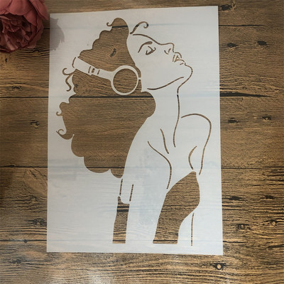 4Pcs A4 29cm Moda Ljepota Djevojke Leptir DIY Šablone za nanošenje slojeva Zidne slike Spomenar u boji Reljefni album Predložak za dekoraciju