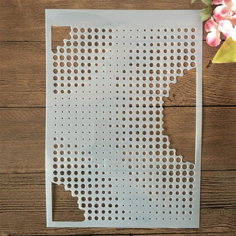 4 ks A4 29cm geometrické nepravidelné okrúhle štvorcové šablóny na vrstvenie, maľovanie, scrapbooking, vyfarbovanie, reliéfna šablóna na album, dekorácia