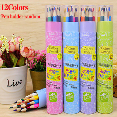 12Colors Fa színes ceruzák akvarell ceruza gyerekeknek vázlat rajz ceruza készlet Studet vázlat kézzel festett festészet művészeti kellékek