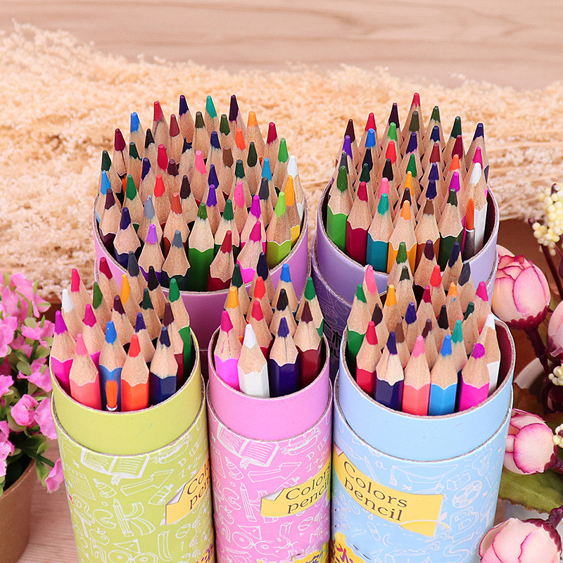 12Colors Fa színes ceruzák akvarell ceruza gyerekeknek vázlat rajz ceruza készlet Studet vázlat kézzel festett festészet művészeti kellékek