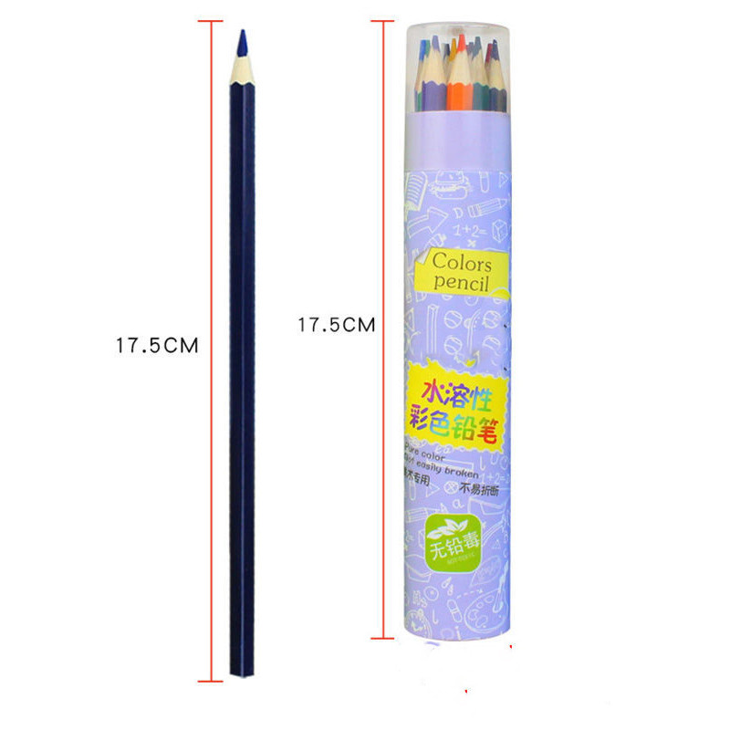 12Colors Fa színes ceruzák akvarell ceruza gyerekeknek vázlat rajz ceruza készlet Studet vázlat kézzel festett festészet művészeti kellékek