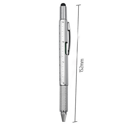 7 u 1 kreativna višenamjenska kemijska olovka s ručnim mjernim tehničkim ravnalom odvijač igla zaslon osjetljiv na dodir libela