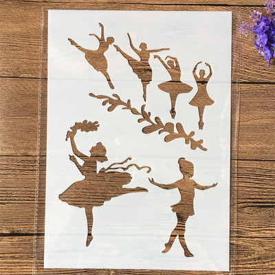 A4 29cm Sleep Girl Woman DIY Layering Stencils Wall Painting Scrapbook Coloring ανάγλυφο διακοσμητικό πρότυπο άλμπουμ
