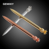 GENKKY golyóstoll ananász stílusú fém anyagból készült jogar tollak iskolai irodákhoz színek fényes ezüst arany rózsa jó választás