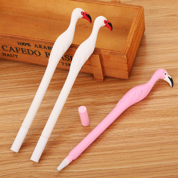 1 τμχ Creative Kawaii Flamingo Swan Cute Gel στυλό Signature στυλό Caneta Escolar Papelaria Σχολικά είδη γραφείου Δώρο