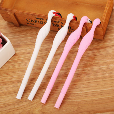 1 db Creative Kawaii Flamingo Swan Cute Gel Pen Signature Pen Caneta Escolar Papelaria iskolai irodaszerek ajándék