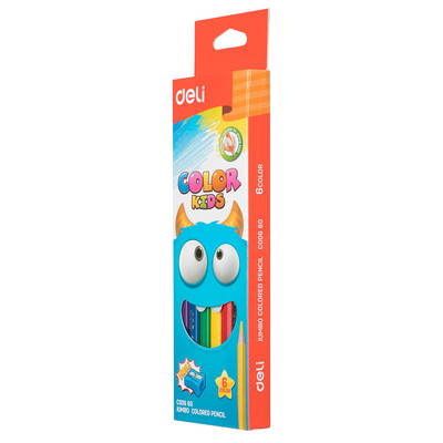 Χρωματιστό μολύβι Deli Jumbo 12 Χρώματα Έγχρωμο παιδικό μολύβι προμήθεια ζωγραφικής Σκίτσο Ζωγραφική σχολικά είδη για σχέδιο