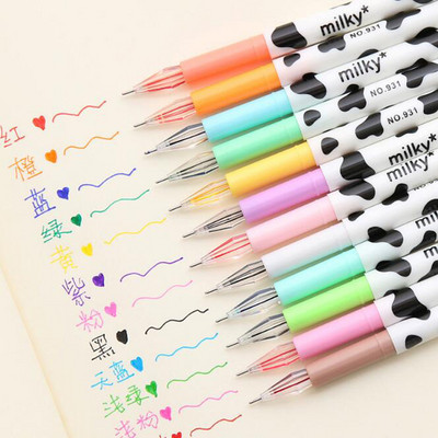 1 τμχ Watercolor Milky Cow Diamond Gel στυλό Κορέας Χαρτικά Αξεσουάρ Γραφείο για σχολικά είδη Παιδικό στυλό ζωγραφικής γκράφιτι