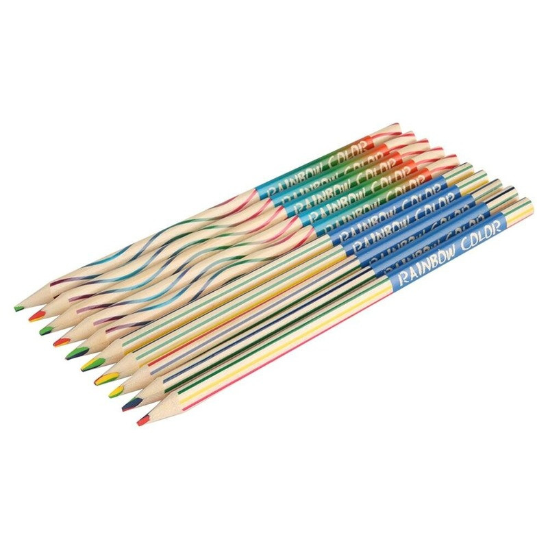 10pcs/set Rainbow Pencil Set Olovka za slikanje u boji za dječji materijal za crtanje grafita Escolar Uredski školski pribor