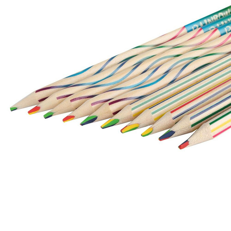10pcs/set Rainbow Pencil Set Olovka za slikanje u boji za dječji materijal za crtanje grafita Escolar Uredski školski pribor