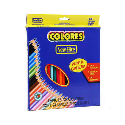 [24db/készlet] Fa színes ceruza gyerekeknek rajzok, művészet színes ceruzakészlet általános iskolásoknak Iskolai irodaszerek