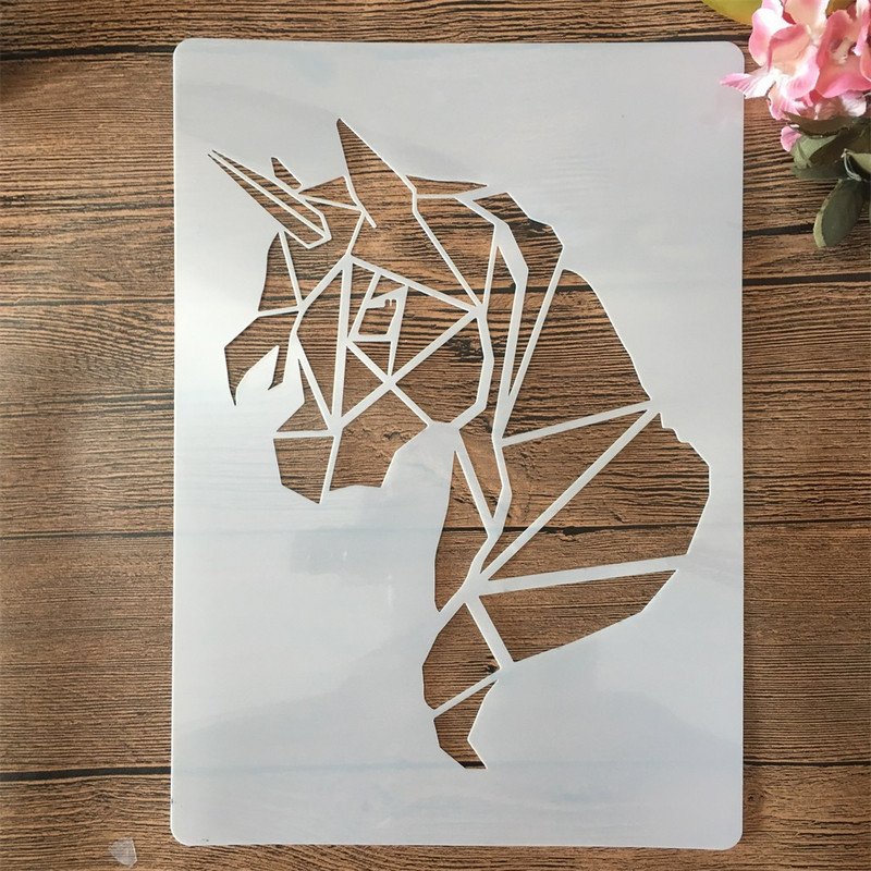 4 ks A4 29cm 3D zvieratá líška ananás DIY vrstvené šablóny nástenná maľba scrapbooking vyfarbovanie embossovanie album dekoratívna šablóna